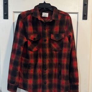 Distortion Red and Black Plaid Wool Jacket